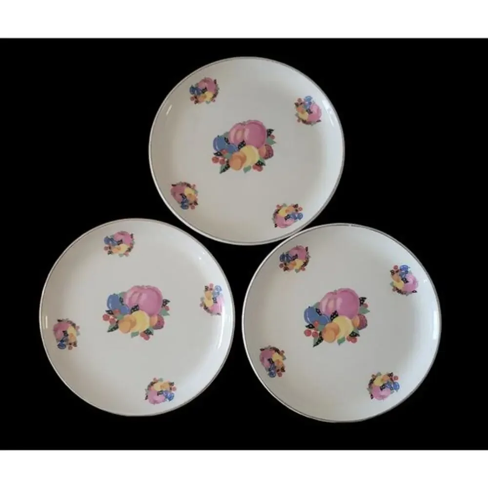 Vintage 30s Country Gentleman by Cavitt Shaw WS George Salad Plates Set of 3‎